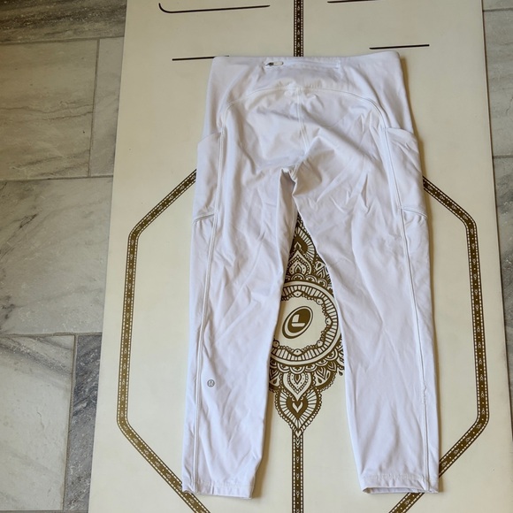lululemon athletica White Leggings with Reflective Logo - Picture 2 of 6